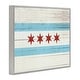 preview thumbnail 12 of 16, Stupell Chicago Flag Distressed Wood Look Framed Giclee Texturized Art