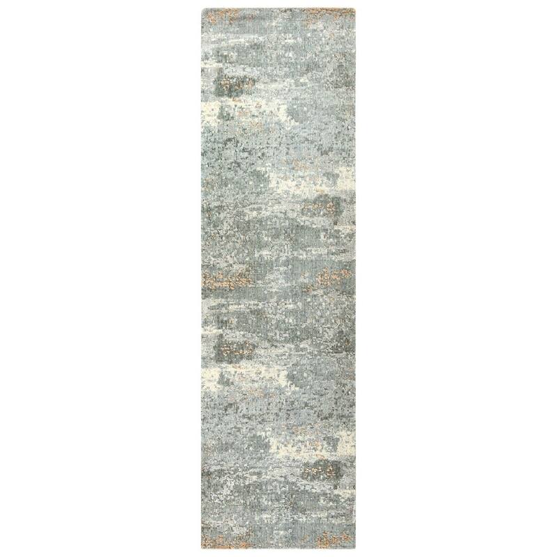 Alora Decor Radiant Abstract Wool Blend Rug - 2'6" x 8' - Grey