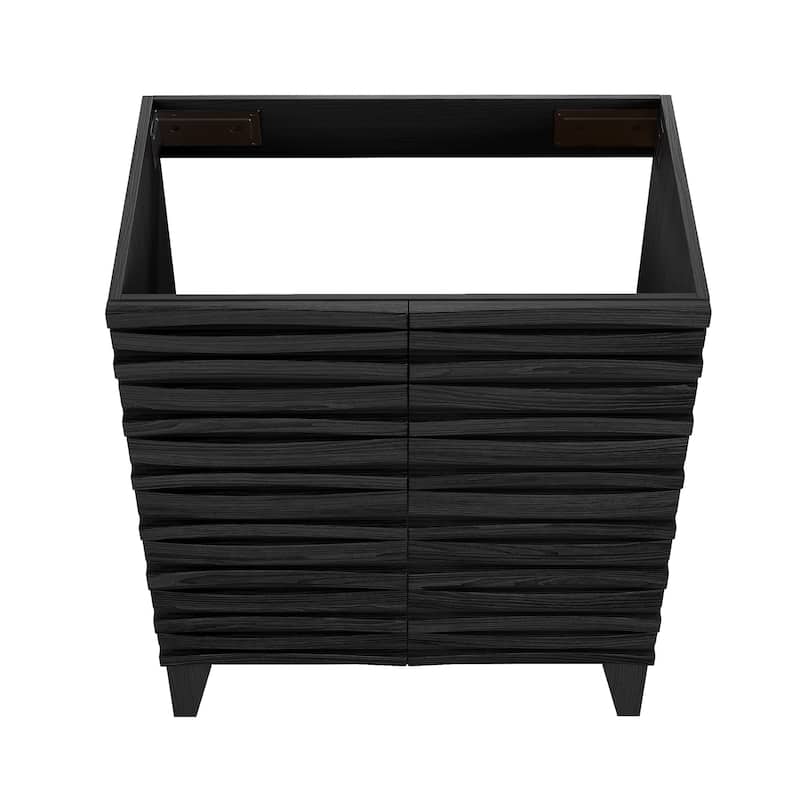 Cascade 30" Freestanding Bathroom Vanity Cabinet Without Top In Black Oak - 30