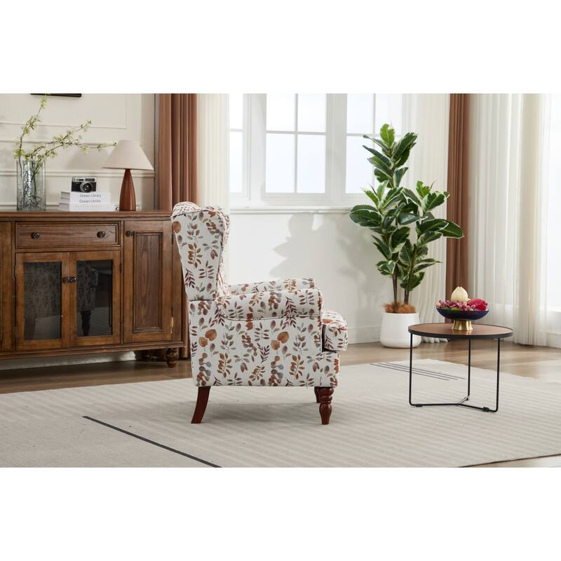 Accent Chair Side Chair Reception Chair with Wood Legs, Single Sofa Chair Leisure Chair Office Chair