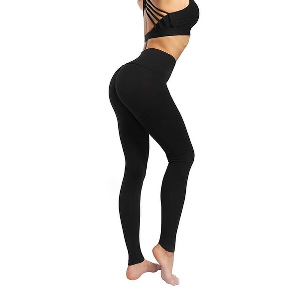 black high waisted yoga leggings