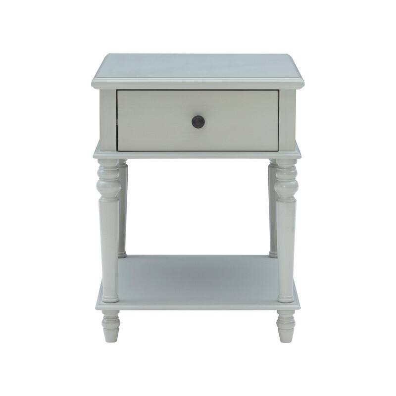 Linon Jowin Classic Wood Side Table with Storage