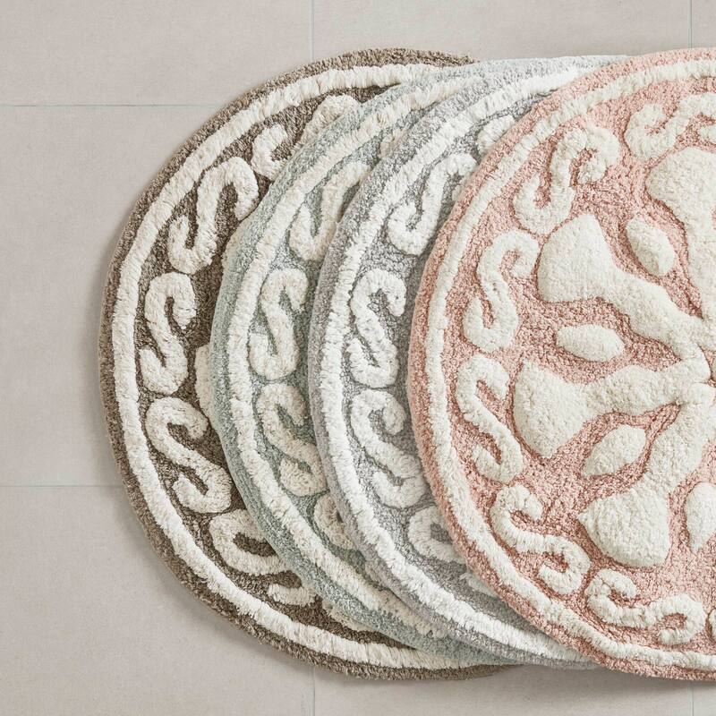 Madison Park Casablanca Medallion Cotton Tufted Bath Rug