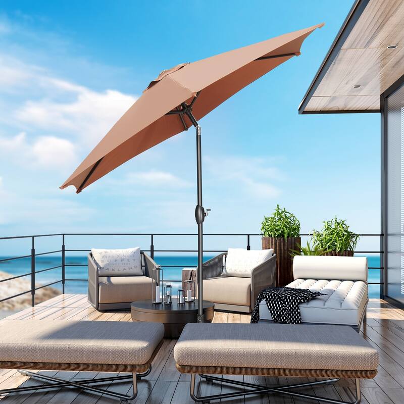 Ainfox 9ft Outdoor Patio Umbrella Without Base for Garden, Patio, Swimming Pool