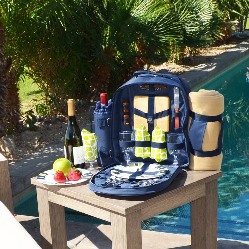 Picnic at Ascot - Deluxe Equipped 2 Person Picnic Backpack with Blanket