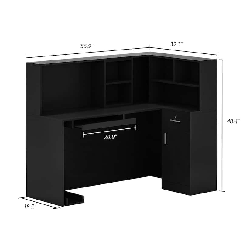 Modern L-Shaped Reception Desk Reception Table Secretary Table Working