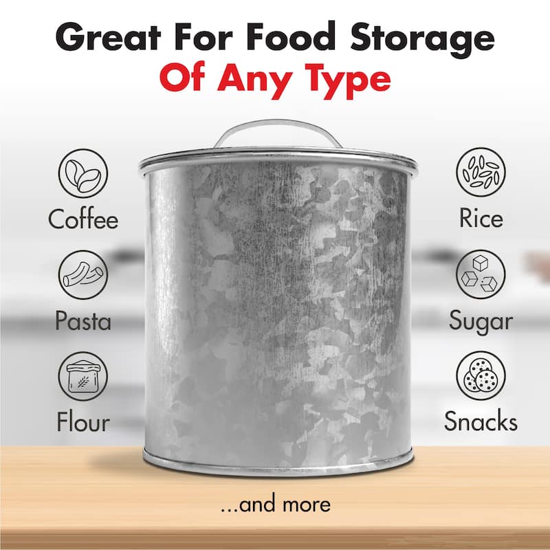 Amici Newport Galvanized Metal Storage Canister