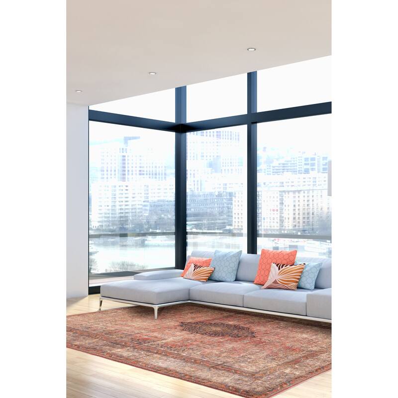 ECARPETGALLERY Hand-knotted Antalya Vintage Red Wool Rug - 9'8 x 12'1