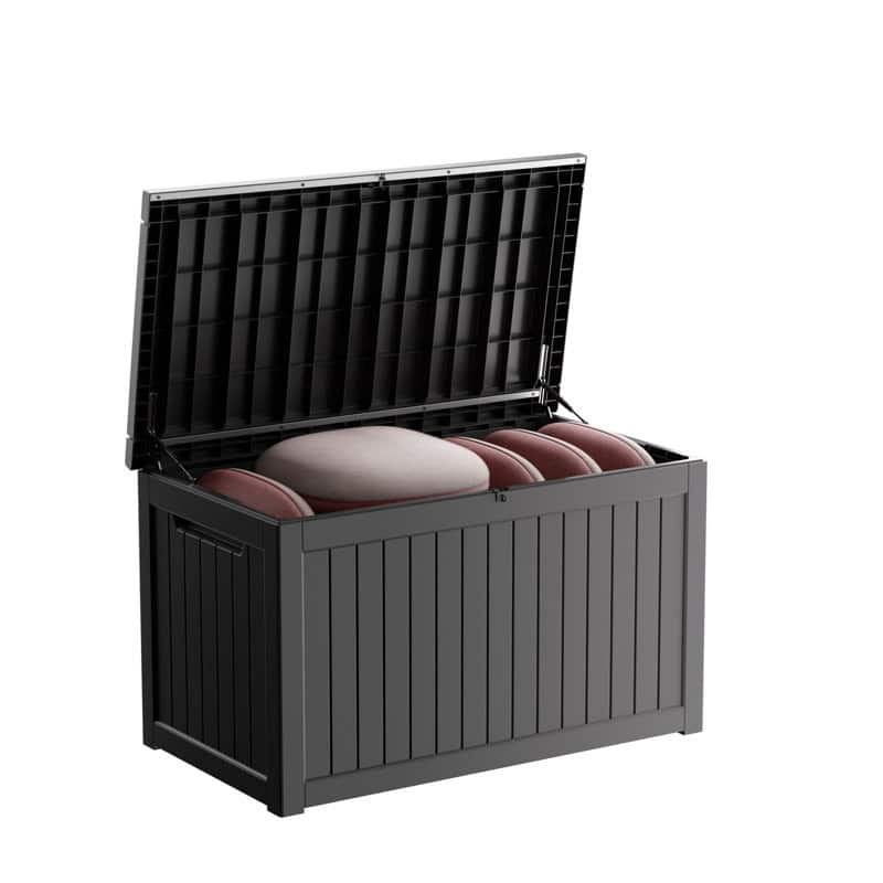 LeHom 230 Gallons Water Resistant Resin Lockable Deck Box