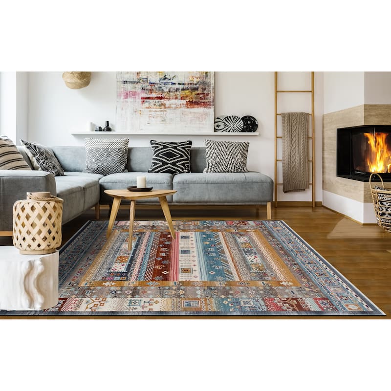 Noori Rug Latif Leslee Rug - 3'11" x 5'9" - Blue/Brown