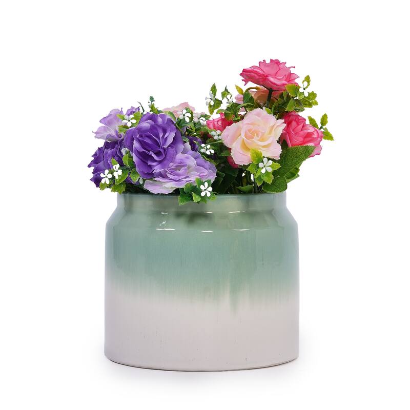 Elegant Ombre Glaze Non-Porous Ceramic Planters Pot for Aquatic Plants