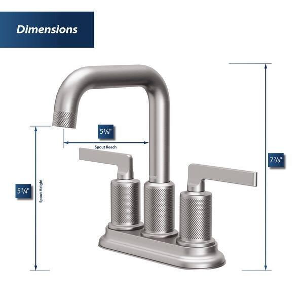 dimension image slide 2 of 5, Karran Gillingham KBF536 2-Handle 4-Inch Centerset Bathroom Faucet with Matching Pop-up Drain