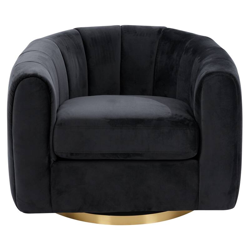 Cardiff Mid Century Modern Comfy Swivel Accent Chair