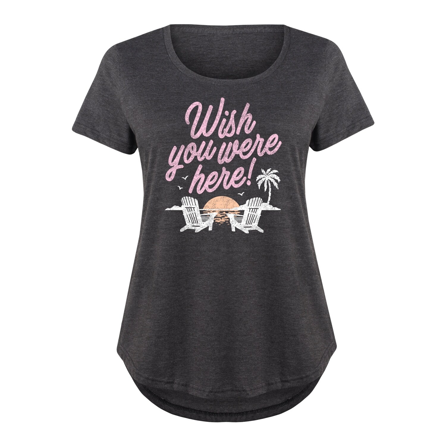 Shop Wish You Were Here Women S Plus Size Scoop Neck Tee