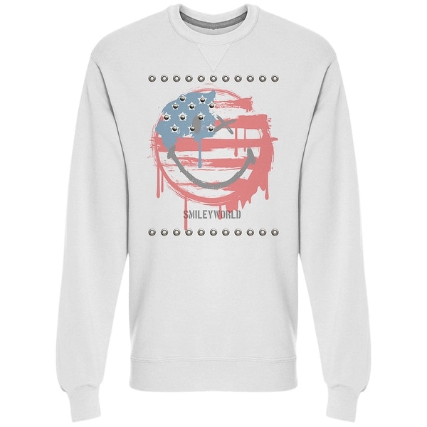 Smiley World USA America Flag Men's Sweatshirt