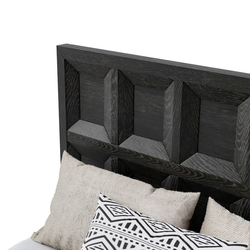 Furniture of America Durem Modern Classic 6-Piece Solid Wood Panel Bedroom Set with 3-Drawer Nightstand