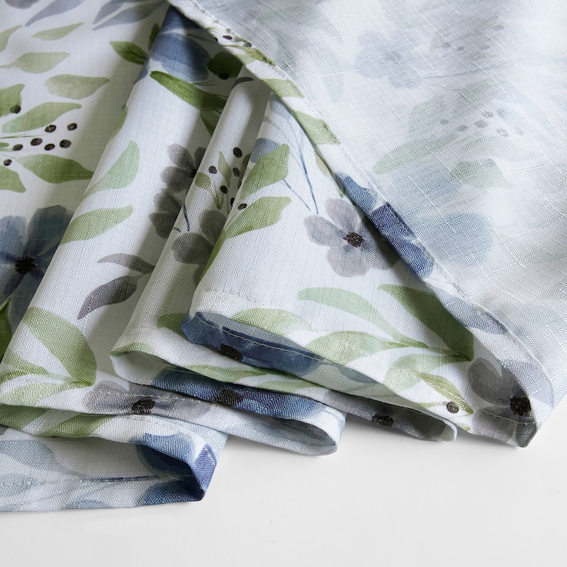 Exclusive Fabrics Blossom Printed Shower Curtains with Hooks Included, 71 Inches Long (1 Panel)