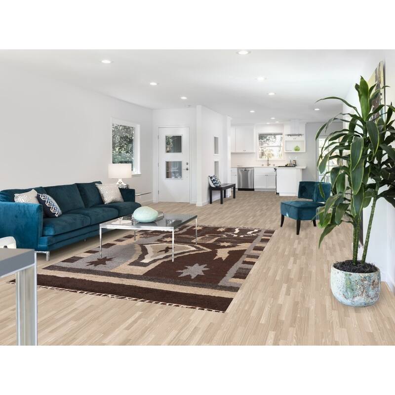 Abstract Moroccan Oriental Wool Area Rug Hand-knotted Bedroom Carpet - 5'9" x 9'6"