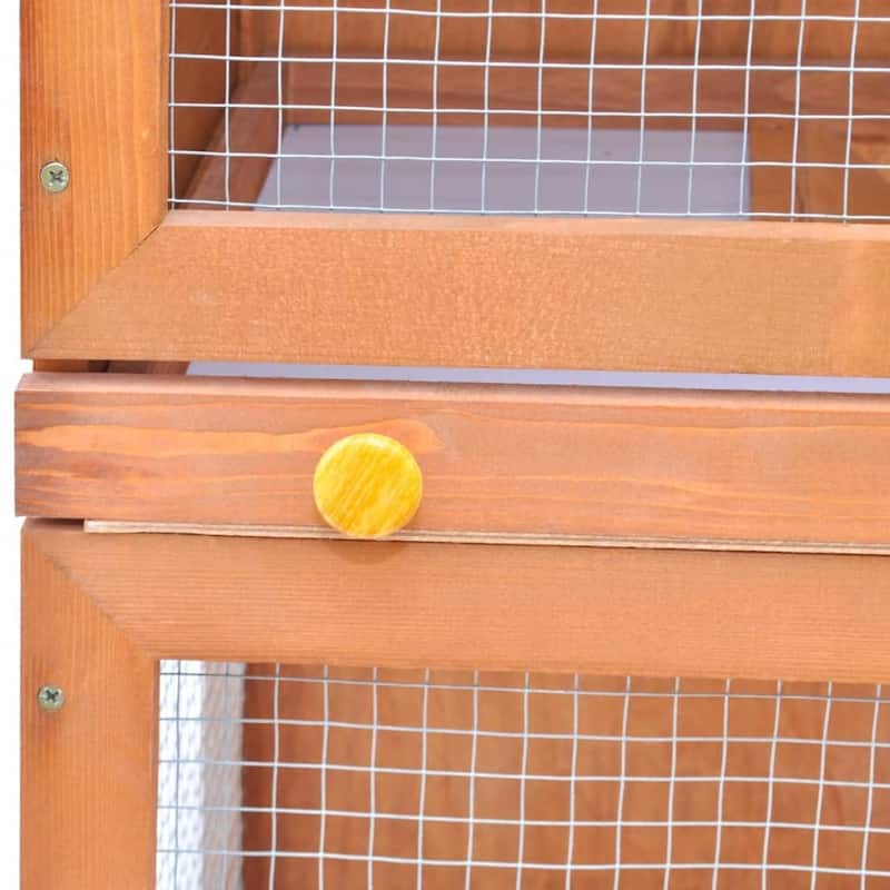 vidaXL Outdoor Rabbit Hutch Small Animal House Pet Cage 1 Door Wood - 35.4"x17.7"x31.5"