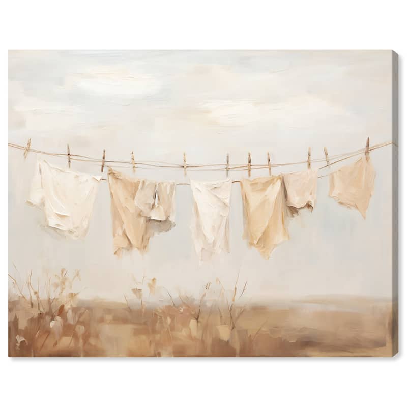 Wynwood Studio Canvas Nature and Landscape Just Sun Drying Brown and Tan Rustic Wall Art Canvas Print