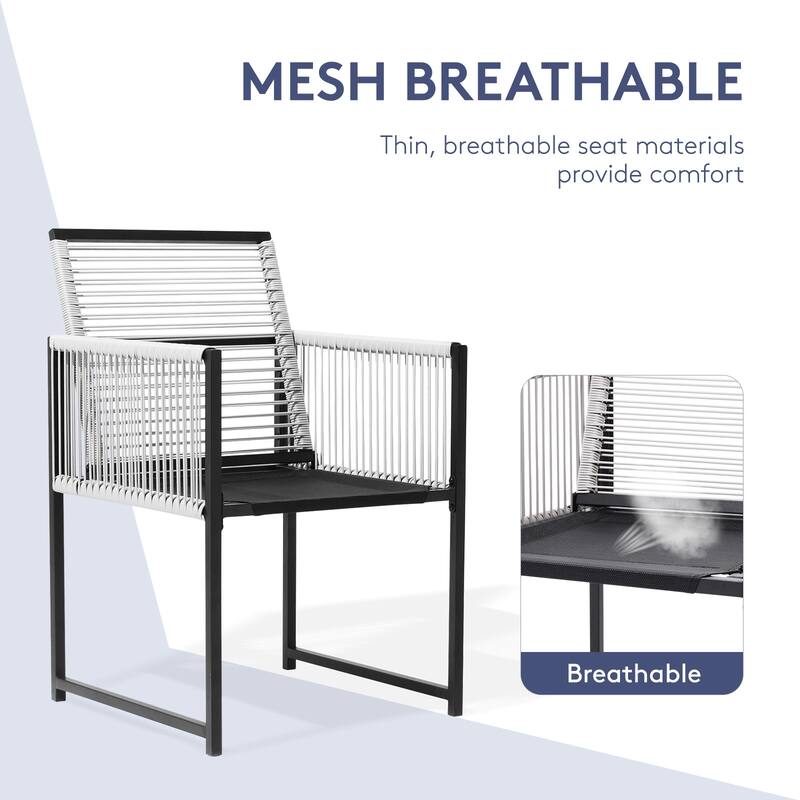 3-Piece PE Rattan Patio Conversation Set