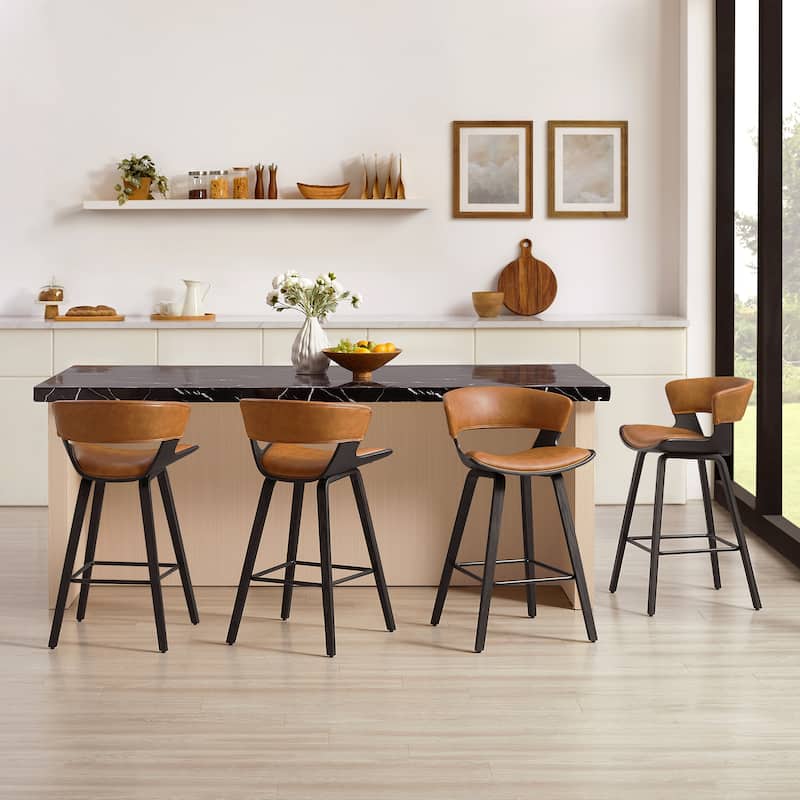 Art Leon Set of 4 Modern Counter Height Barstool