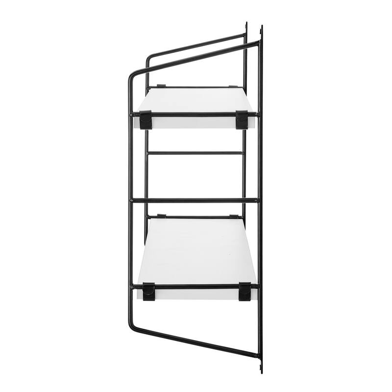 Danya B. Severini Floating Bracket Farmhouse Two-Tier Wall Shelf