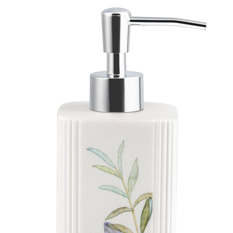 Botanical Lotion Pump - ble/green on white