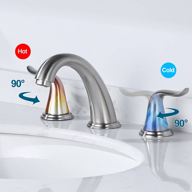 WOWOW Elegant Dual-Handle Bathroom Sink Faucet