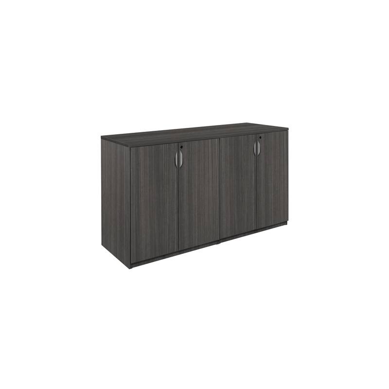 Stand Up Side-to-Side Storage Cabinets Ash Grey - Two Locking Office Organizers with Adjustable Shelves
