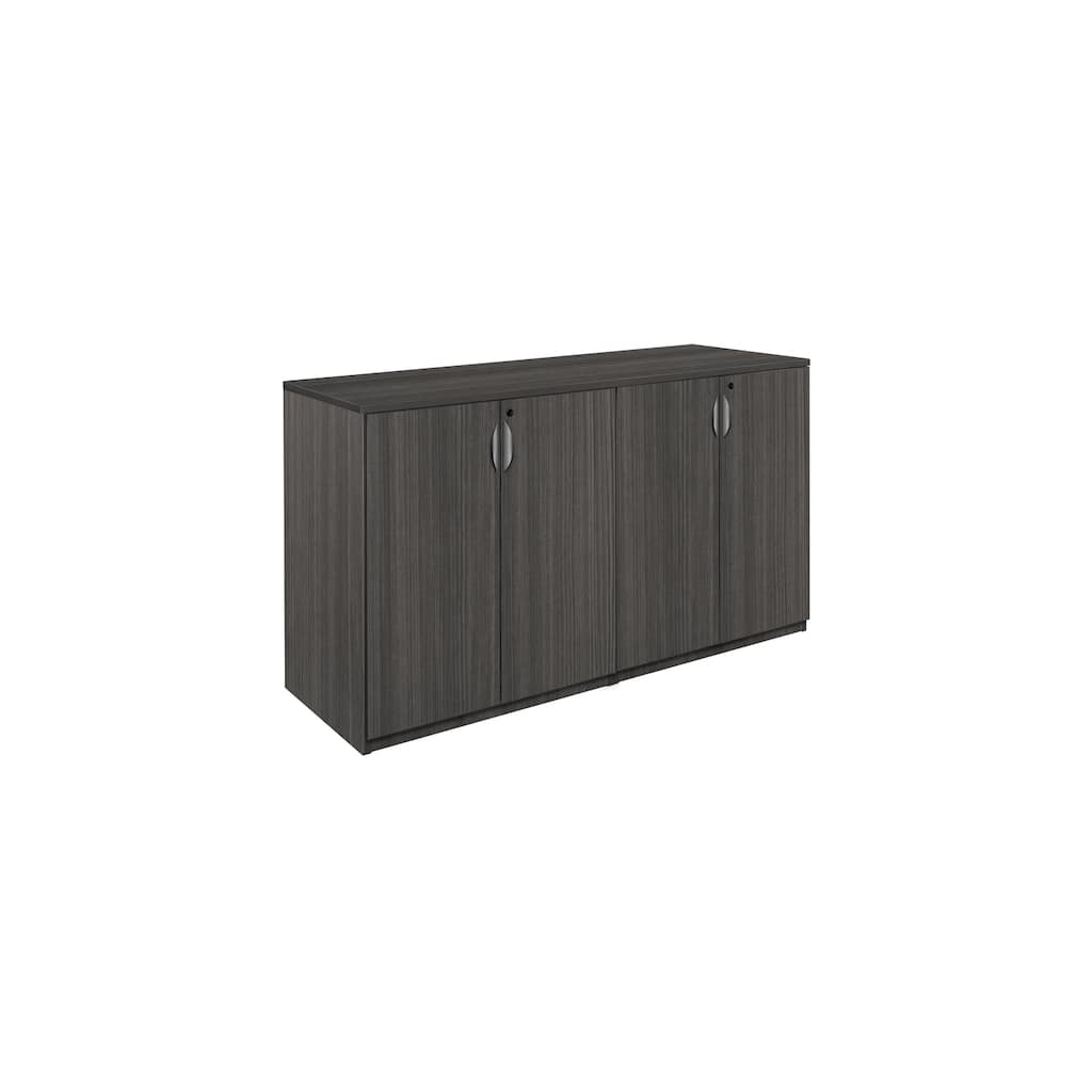 Stand Up Side-to-Side Storage Cabinets Ash Grey - Two Locking Office Organizers with Adjustable Shelves