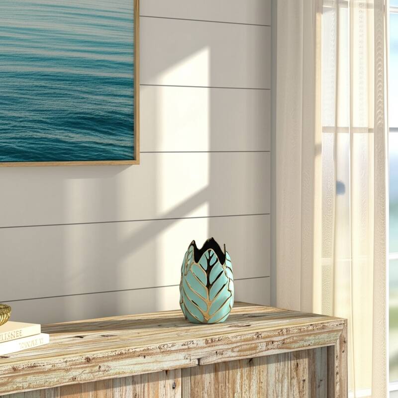 Ceramic Modern Leaf Sculptural Flower Vase