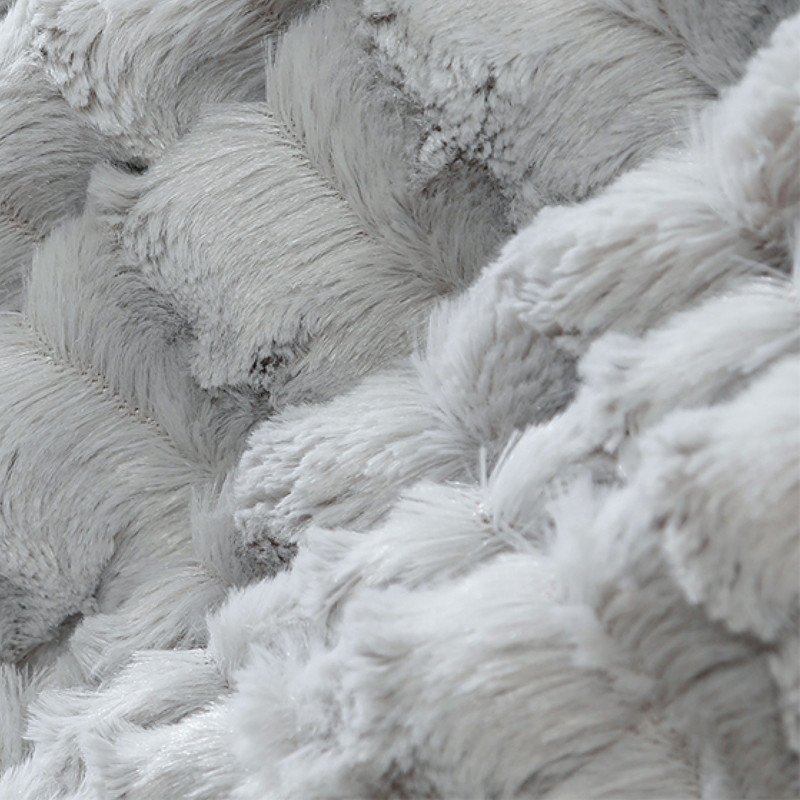 Swift Home Ultra Luxe Embossed Faux Fur Throw Blanket 50in x 60in