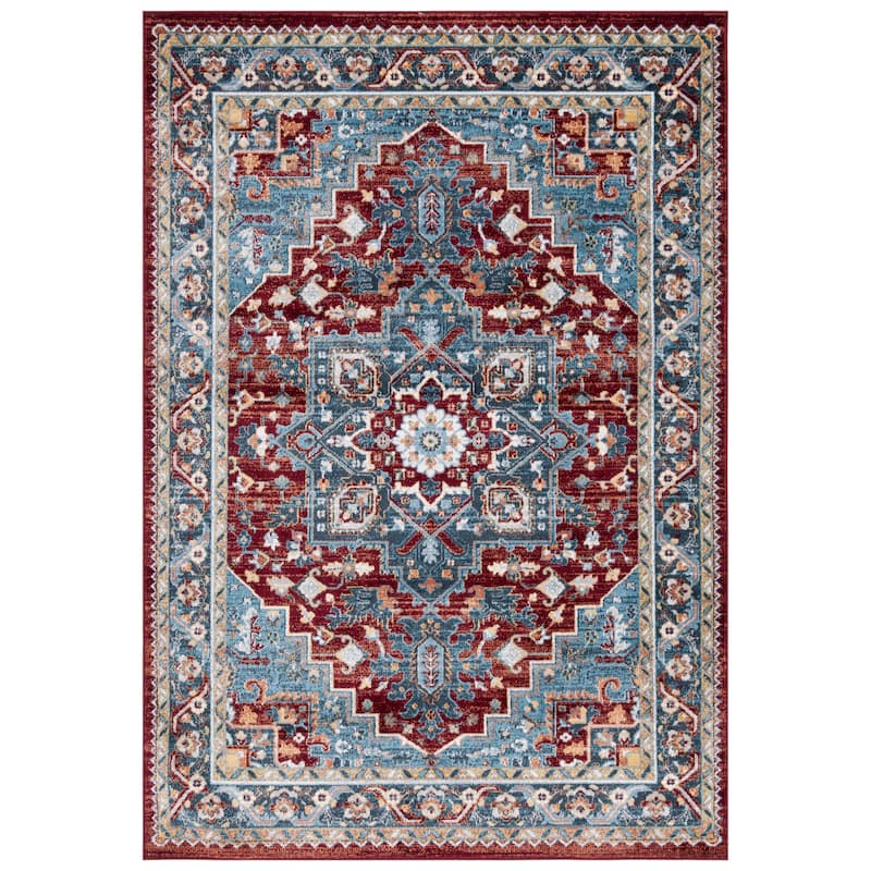 SAFAVIEH Bayside Machine Washable Milica Oriental Rug