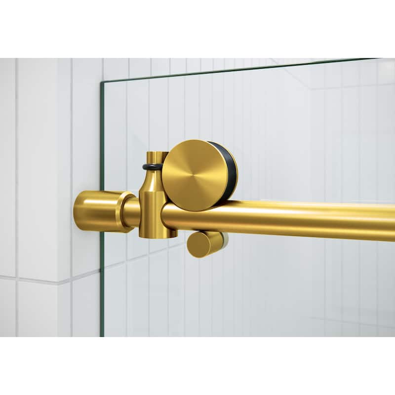 Equinox 60 in. x 78 in. Fully Frameless Glass Sliding Shower Doors with Bronze Tint