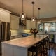 preview thumbnail 5 of 14, Clovy Farmhouse 1-Light Wood Lantern Pendant Lights for Kitchen Island - D6"x H 69"