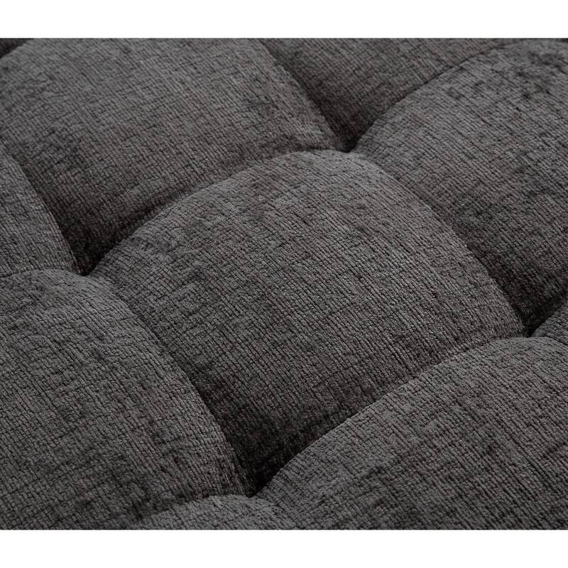 128" Chenille U-Shaped Modular Sectional Sofa with Storage Ottoman, Pocket Spring Support, and 6-Seat Configurable Design