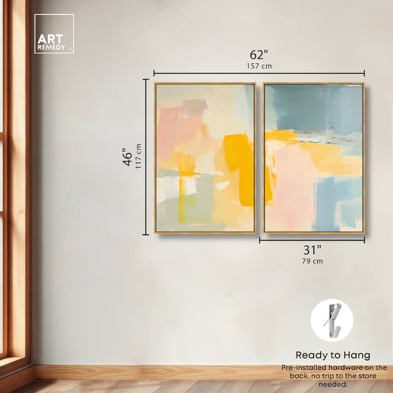 Ocean of Suns II Canvas Set of 2 by Art Remedy
