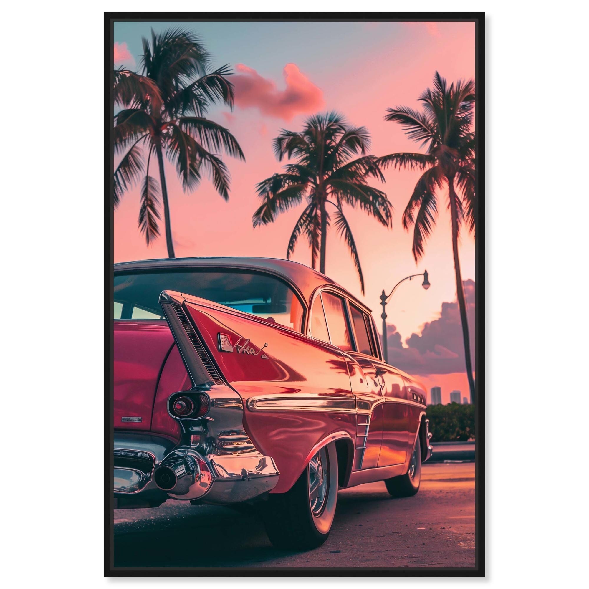 Classic Miami Drive Canvas Miami Inspired Art Prints by Art Remedy