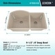 preview thumbnail 3 of 6, 32 Inch Lexicon Platinum Quartz Composite Drop-in Undermount Galaxy Beige Kitchen Sink LP-7030-B-SO - 20.5" W x 32" L x 10.25" H