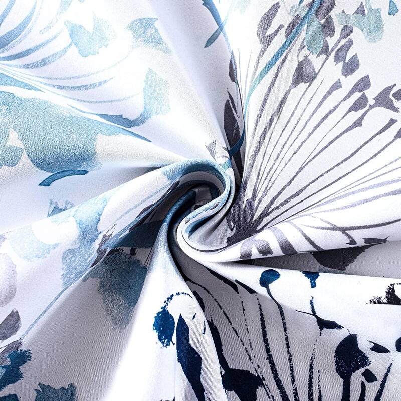 DriftAway Acacia Floral Blossom Watercolor Printed 100 Percent Blackout Thermal Insulated Window Curtain Valance