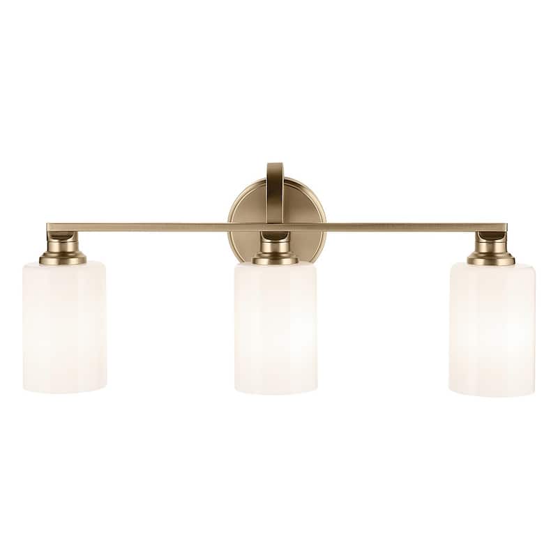 Kichler Lighting Gioe 24.25" 3-Light Vanity Light with Opal Glass in Champagne Bronze