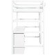 preview thumbnail 7 of 12, Wood Twin Size Loft Bed with Desk, Blackboard, Storage Box, Shelf and 3 Drawers
