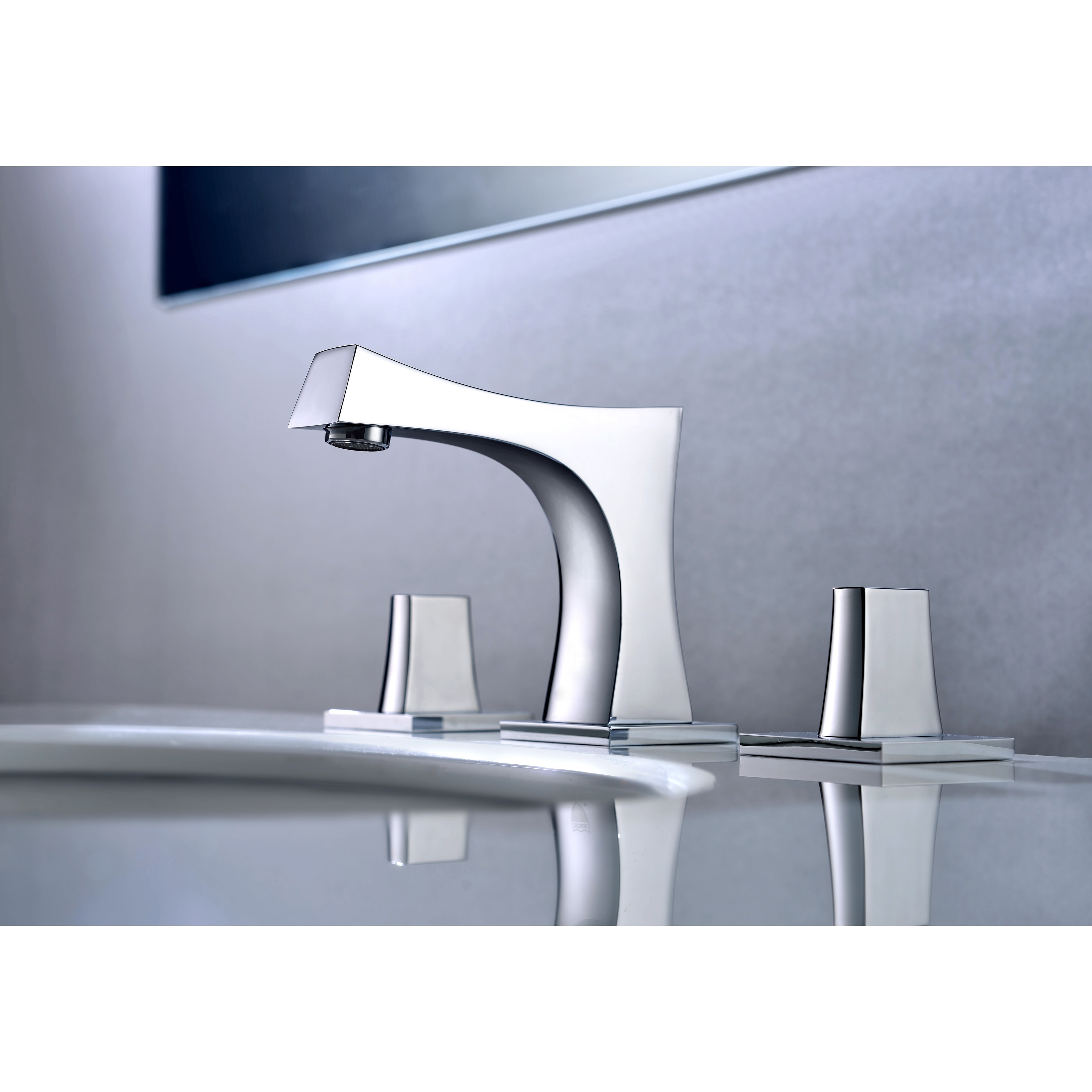 American Imaginations 15.25-in. W Round Undermount Sink Set in White - Chrome Hardware with 3H8-in. CUPC Faucet