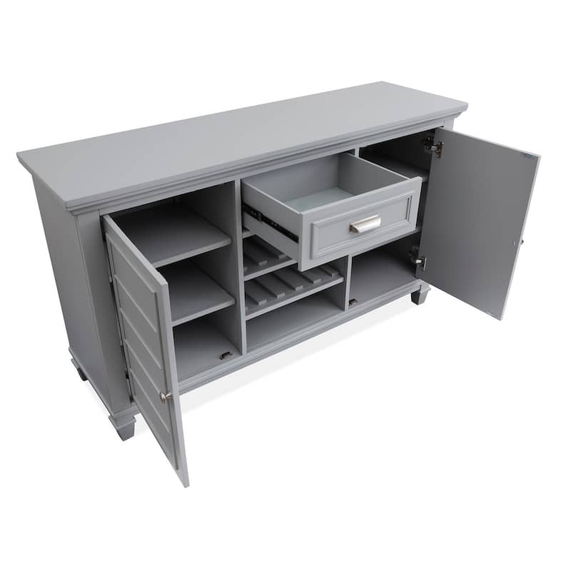 Magnussen Home Charleston Harbor Gray Server - 60''W x 18''D x 35''H