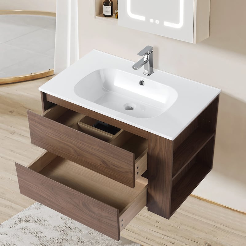 Topcraft Wall Mount Bathroom Vanities with Sink - 30"