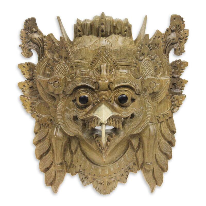 NOVICA Handmade Garuda the Eagle Wood Mask (Indonesia)