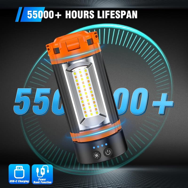 Rechargeable Camping Work Light with Tripod and Magnetic Base