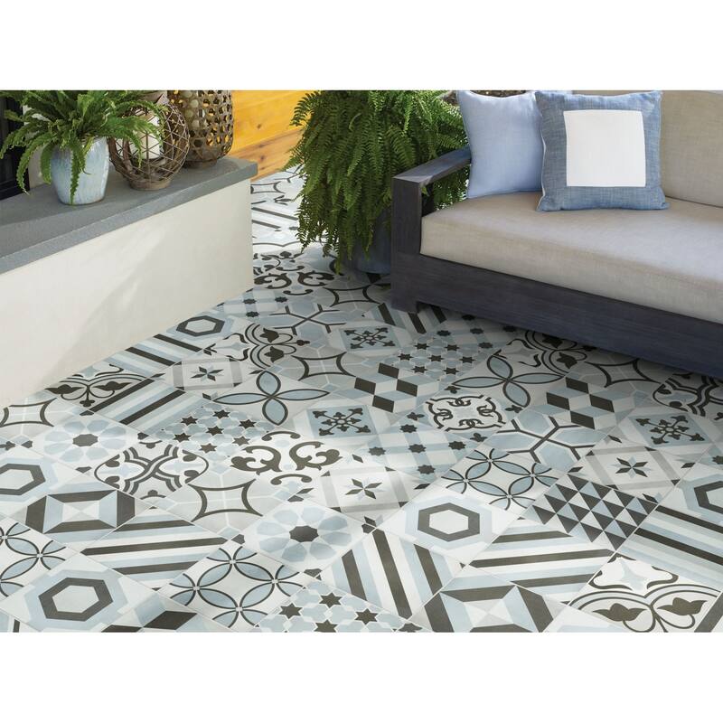 Shaw Revival Deco Blend - 8" Square Floor and Wall Tile - Matte Visual