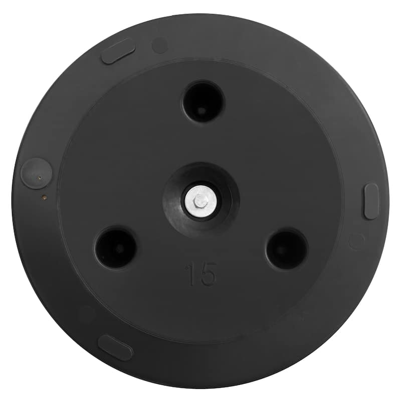 Outdoor 26 lb. Round Black Patio Umbrella Base, Polyethylene and Concrete